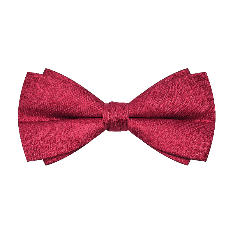 Deep Red Jaquard Bow Tie