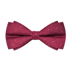 Maroon with Gold Flecks Bow Tie