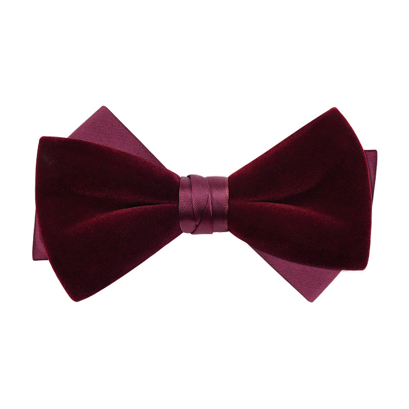 Dual Velvet & Satin Bow Tie